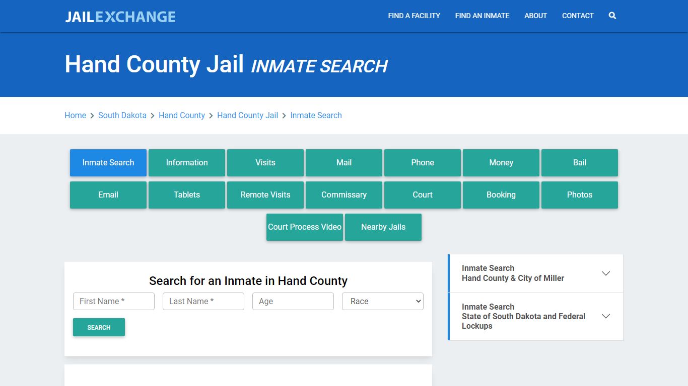 Hand County Jail, SD Inmate Search: Roster & Mugshots